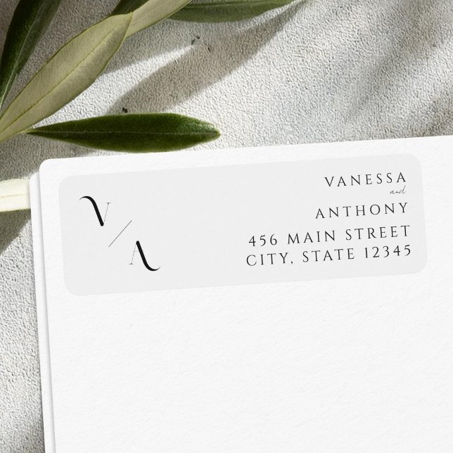 Elegant Modern Minimalist Wedding Return Address (Creator Uploaded)