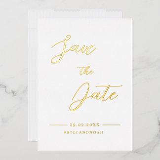Elegant Modern Minimalist Wedding Save the Date