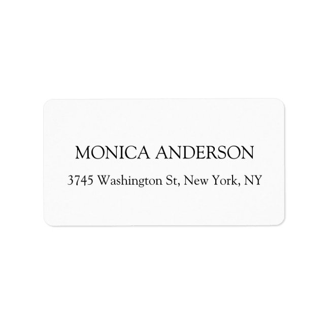 Elegant Modern Minimalist White Label (Front)