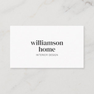 Elegant Modern Minimalist White Professional Business Card