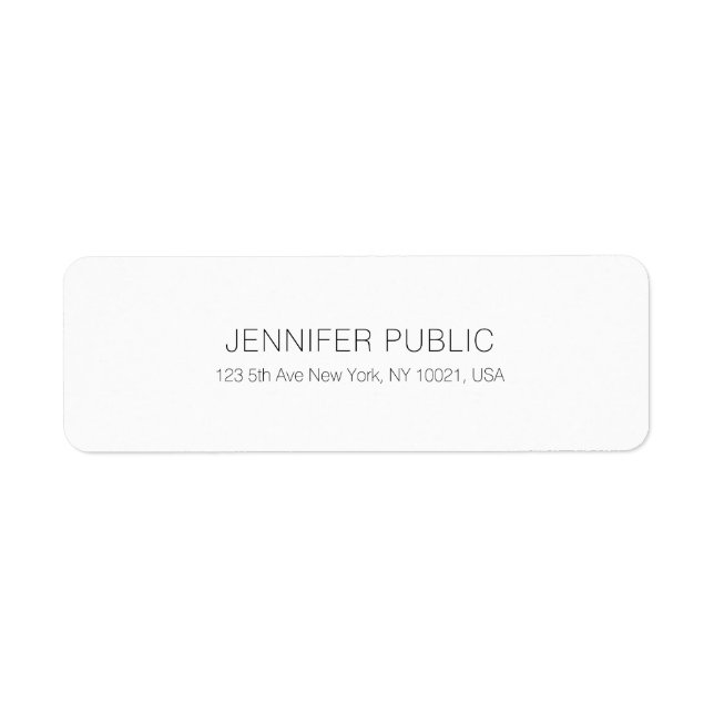 Elegant Modern Minimalist White Professional Plain (Front)