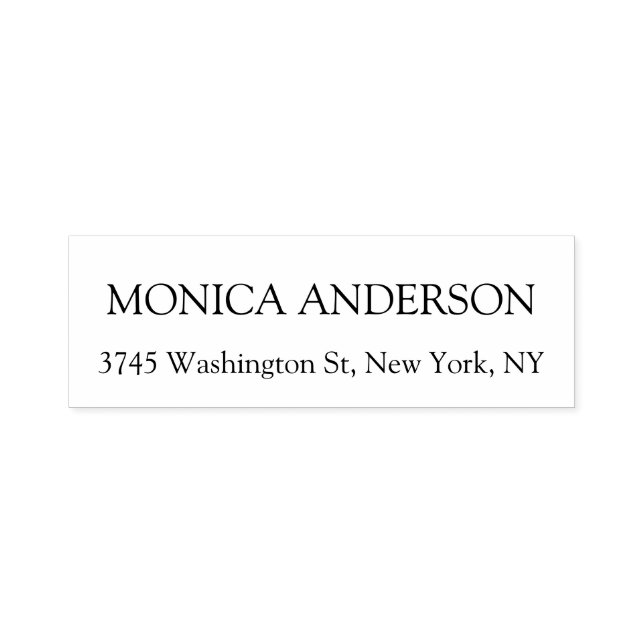 Elegant Modern Minimalist White Self-inking Stamp (Design)