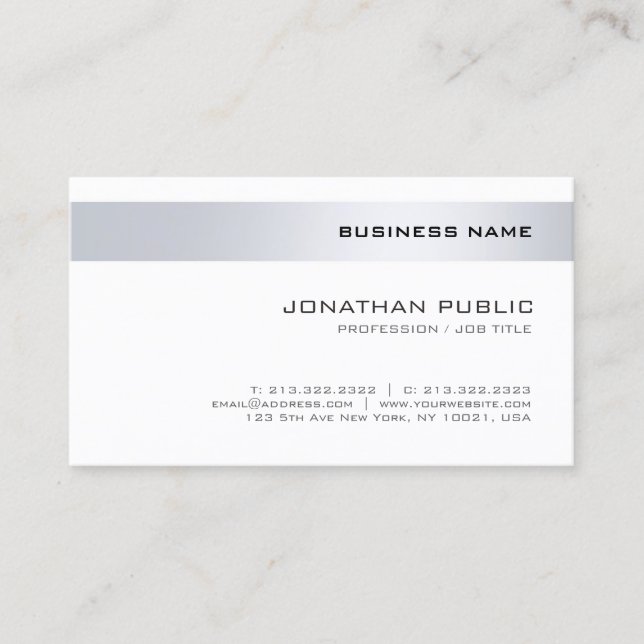 Elegant Modern Minimalistic Design Trendy Company Business Card (Front)