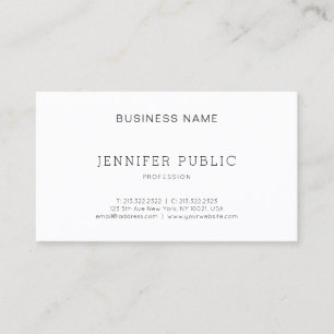 Elegant Modern Minimalistic Professional Plain Business Card