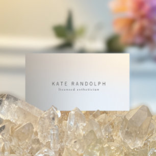 Elegant Modern Minimalistic Professional Silver Business Card