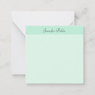 Elegant Modern Mint Green Template Hand Script