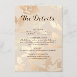 Elegant Modern Monochrome Gold Foil Enclosure Card