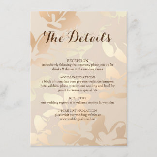 Elegant Modern Monochrome Gold Foil Enclosure Card