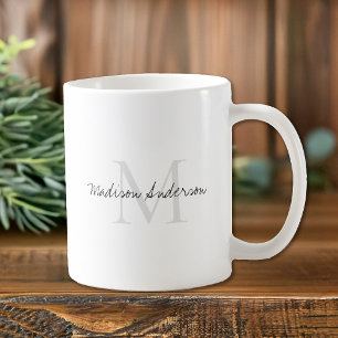 Elegant Modern Monogram Coffee Mug