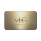 Elegant Modern Monogram Faux Gold Professional QR