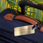 Elegant Modern Monogram Gold Brushed Glam Metallic