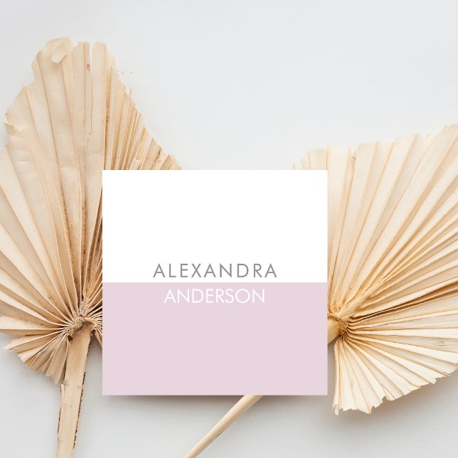 Elegant Modern Monogram Minimal Square Business Card (Elegant Modern Monogram Minimal Square Business Card)