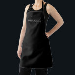 Elegant Modern Monogram Personalised With Name Apron<br><div class="desc">Elevate your culinary experience in sleek sophistication with our Blackout Elegant Modern Monogram Personalised With Name Apron. This exquisitely designed apron seamlessly blends contemporary aesthetics with a personalised touch, making it a stylish and practical addition to your kitchen attire. Featuring your name and a monogram, this apron adds a touch...</div>
