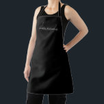 Elegant Modern Monogram Personalised With Name Apron<br><div class="desc">Elevate your culinary experience in sleek sophistication with our Blackout Elegant Modern Monogram Personalised With Name Apron. This exquisitely designed apron seamlessly blends contemporary aesthetics with a personalised touch, making it a stylish and practical addition to your kitchen attire. Featuring your name and a monogram, this apron adds a touch...</div>