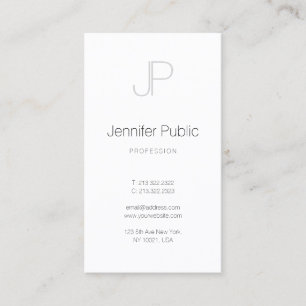 Elegant Modern Monogram Simple Professional Design Business Card