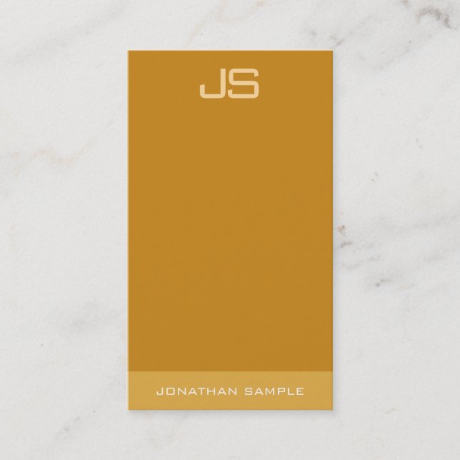Elegant Modern Monogram Vertical Template Trendy Business Card (Front)