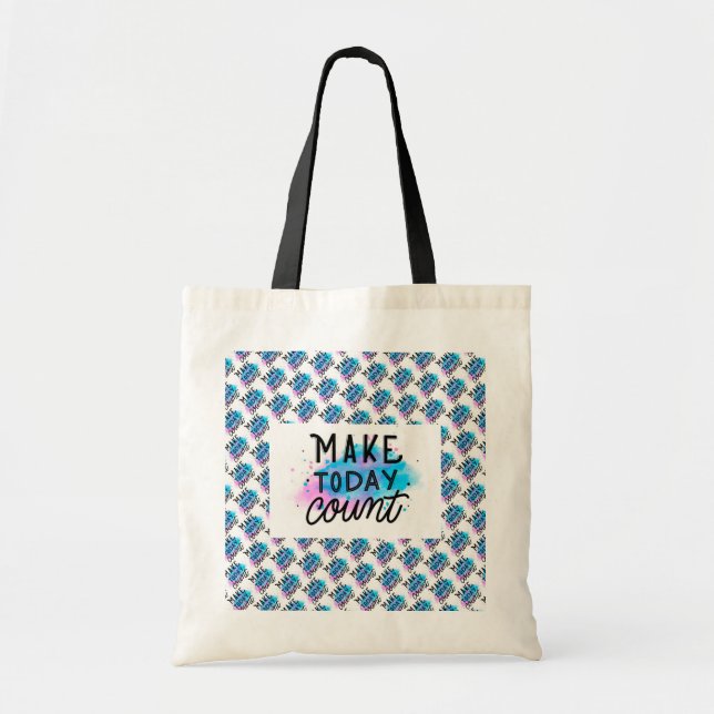 Elegant Modern Motivation Best Popular Message Tote Bag (Front)