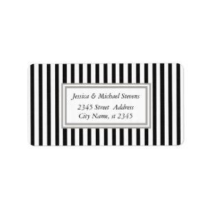 Elegant modern narrow stripes label