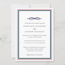 Elegant Modern Navy Nautical Knot Minimalist