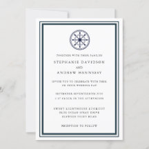 Elegant Modern Navy Nautical Minimalist Blue