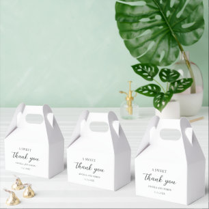 Elegant Modern Neutral Wedding Favour Box