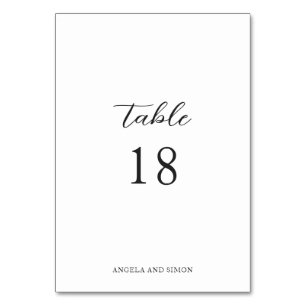 Elegant Modern Neutral Wedding Table Number