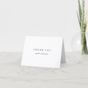 Elegant Modern Neutral Wedding Thank You Card