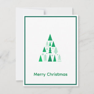 Elegant Modern Non Photo Christmas Tree  Holiday Card
