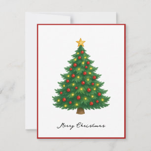 Elegant Modern Non Photo Christmas Tree Holiday Card