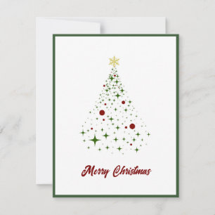 Elegant Modern Non Photo Christmas Tree Holiday Card