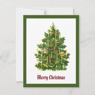 Elegant Modern Non Photo Christmas Tree Holiday Card