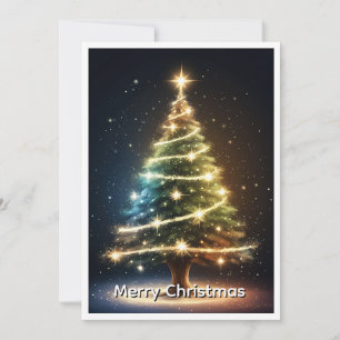 Elegant Modern Non Photo Christmas Tree Holiday Card