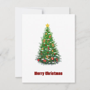 Elegant Modern Non Photo Christmas Tree Holiday Card
