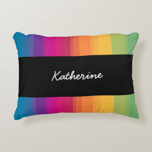 Elegant modern ombre gradient colorful rainbow decorative cushion