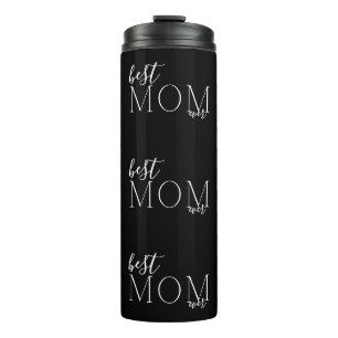 Elegant Modern Onyx best MOM ever Tiled Thermal Tumbler