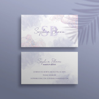 Elegant Modern Pastel Liquid Watercolor Ink Busine Business Card