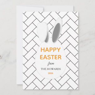 Elegant Modern Patterns Happy Easter Photo Holiday Card