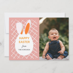 Elegant Modern Patterns Happy Easter Photo Holiday Card