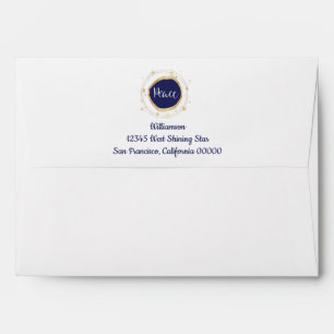 Elegant Modern Peace Gold Star Envelope