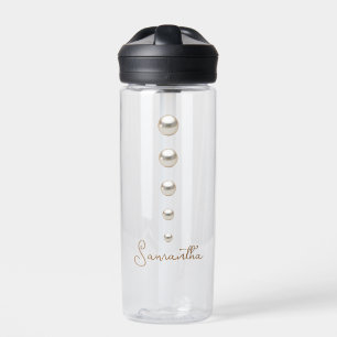 Elegant modern Pearls water bottle