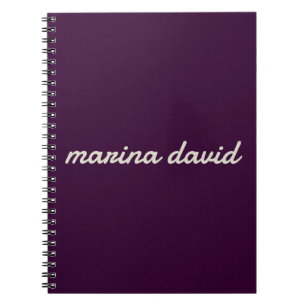 Elegant modern personalised notebook
