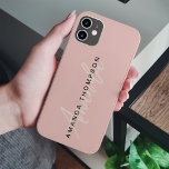 Elegant Modern Personalised With Name Monogram Case-Mate iPhone 14 Case<br><div class="desc">Elevate your iPhone protection with our Elegant Modern Personalised With Name Monogram Case-Mate iPhone Case. This meticulously designed case seamlessly blends modern aesthetics with a personalised touch, making it a stylish and protective addition to your mobile device. Featuring your name and a monogram, this iPhone case adds a touch of...</div>
