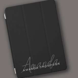 Elegant Modern Personalised With Name Monogram iPad Air Cover