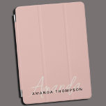 Elegant Modern Personalised With Name Monogram iPad Air Cover<br><div class="desc">Add a touch of preppy elegance to your tech accessories with our Pretty Preppy Pink Elegant Modern Personalised With Name Monogram iPad Air Cover. This meticulously designed cover seamlessly blends modern style with a personalised touch, making it the perfect choice for protecting your iPad Air while showcasing your unique taste....</div>