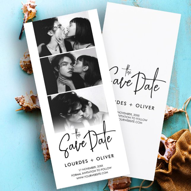Elegant modern photo booth wedding save the date (Creator Uploaded)