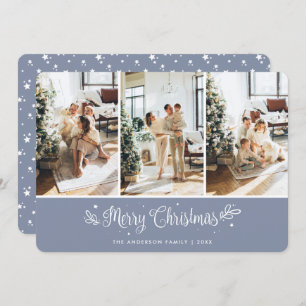 Elegant Modern Photo Collage Merry Christmas Card