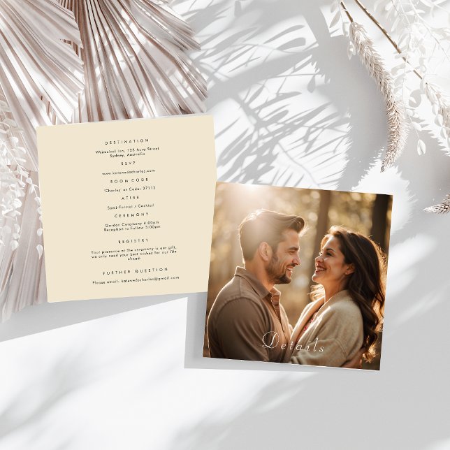 Elegant Modern Photo Custom Qr Code Enclosure Card (Creator Uploaded)