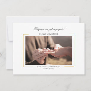 Elegant Modern Photo Engagement Party Invitation