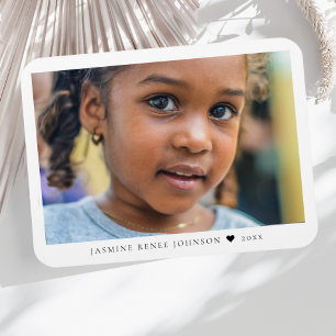 Elegant Modern Photo Name Magnet