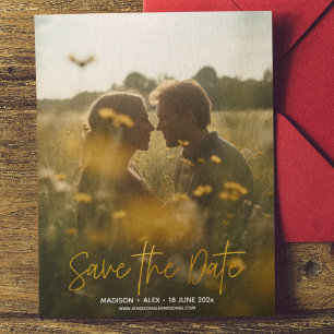 Elegant Modern Photo Save the Date Postcard